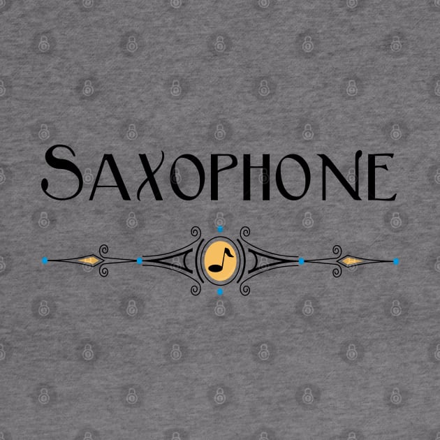 Saxophone Decorative Line by Barthol Graphics